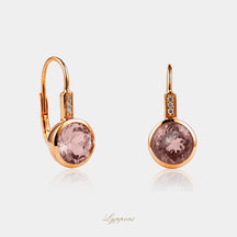 Roségoud met morganiet en diamant