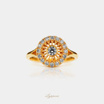 Geelgoud met diamant
