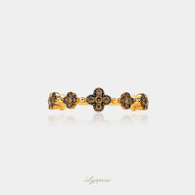 Geelgoud met bruine diamant