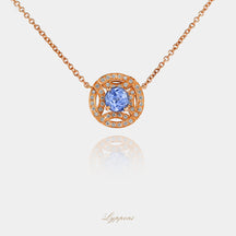 Roségoud met saffier en diamant