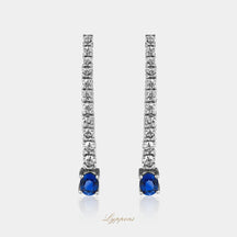 Witgoud met Saffier en diamant
