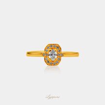 Geelgoud met diamant