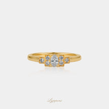 Geelgoud met diamant