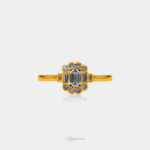 Geelgoud met diamant