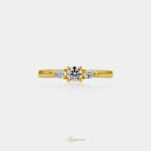 Geelgoud met diamant