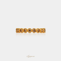 Geelgoud met bruine diamant 0.49ct
