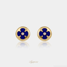 Geelgoud met lapis lazuli en diamant