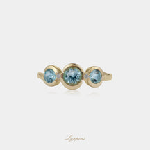 Geelgoud met topaas en diamant