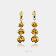 Geelgoud met citrien en diamant
