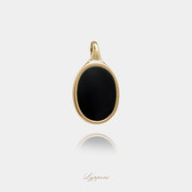 Geelgoud met onyx